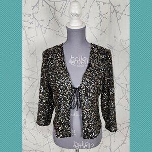 Sorbet Sequin Tie Front Sheer Cardigan Fairy Party